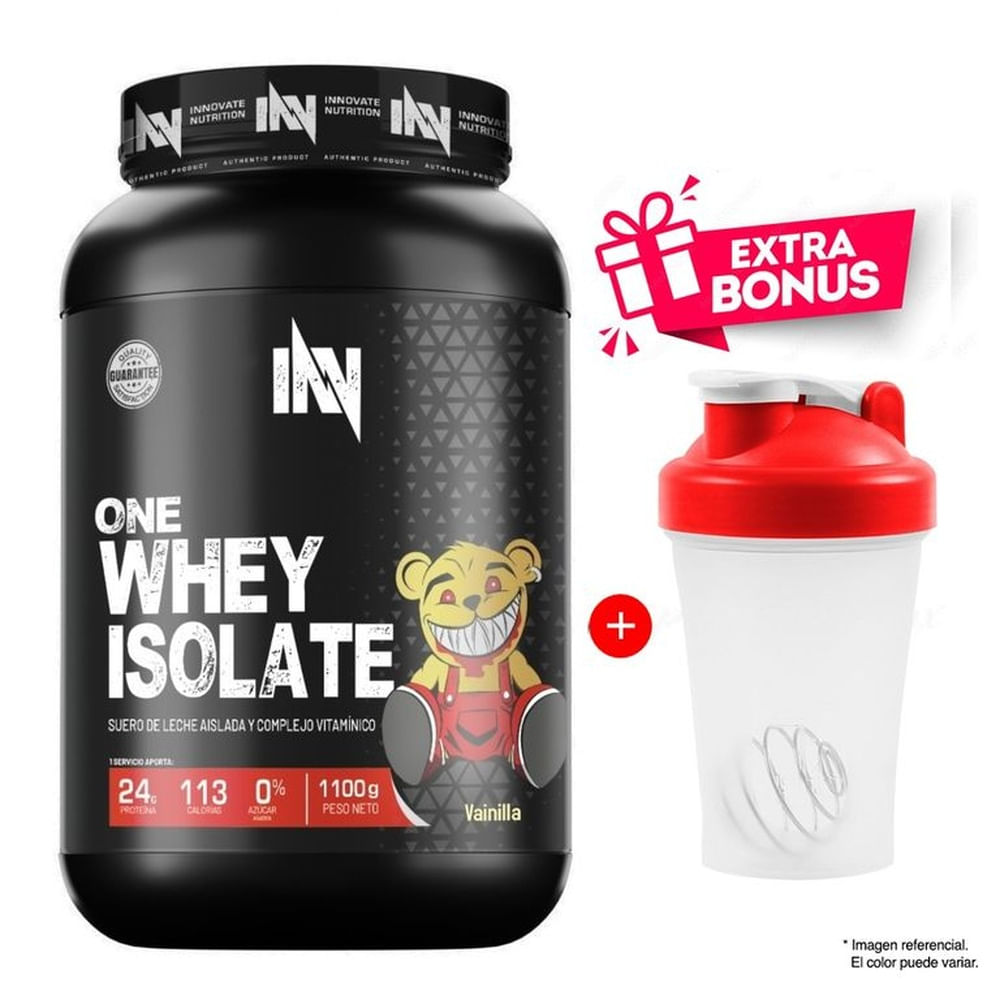 ONE WHEY ISOLATE 1.1 KG INNOVATE NUTRITION VAINILLA + SHAKER