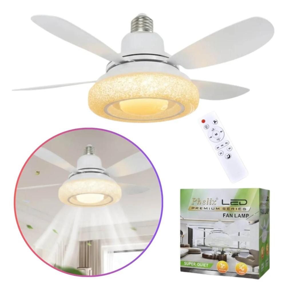 Foco Ventilador LED Premium 2 en 1 Iluminación Regulable  Flujo de Aire Ultra Silencioso