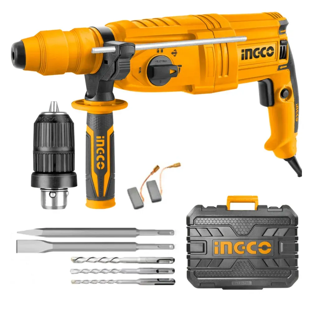 Rotomartillo SDS Plus 800w 2.5 Joules incluye adaptador Ingco RGH9028-2