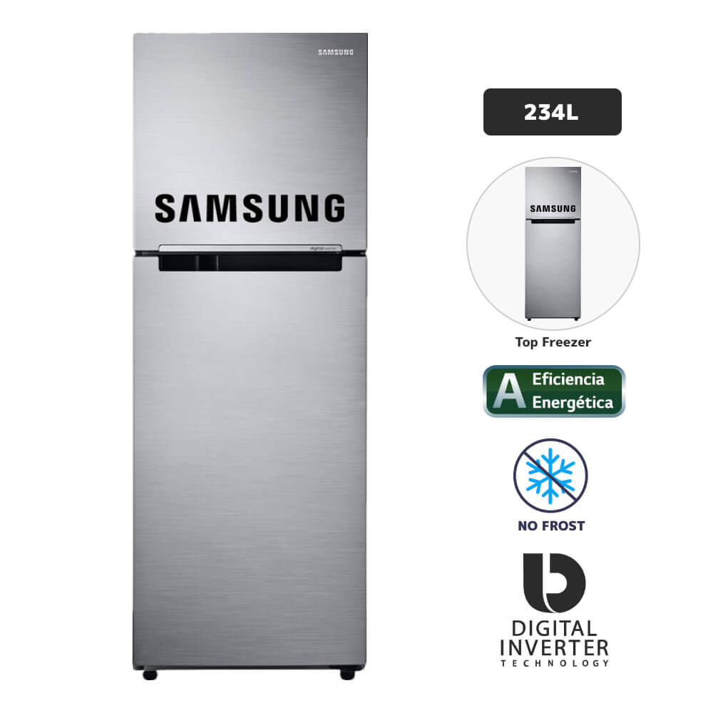 Refrigeradora Samsung All Around Cooling 234Lt Plata RT22FARADS8