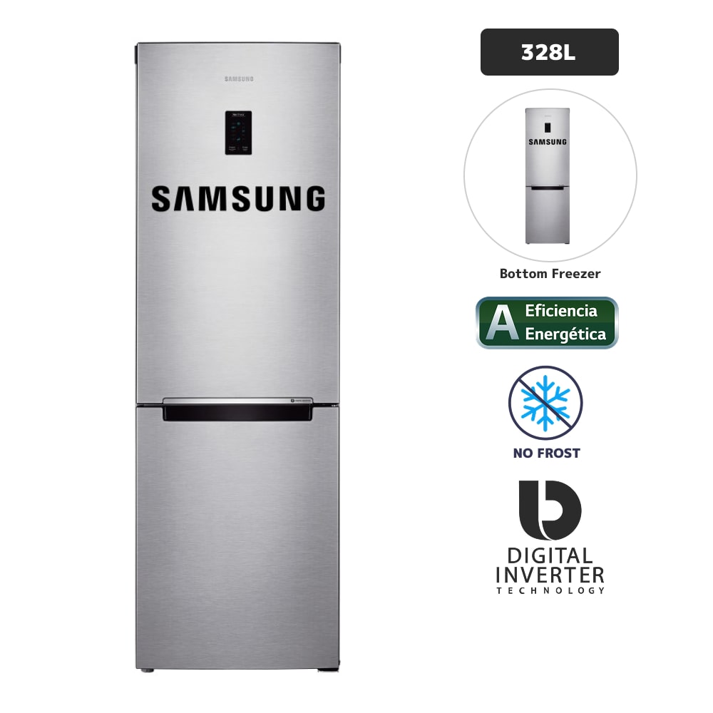 Refrigeradora Samsung All Around Cooling 328Lt Plata RB33J3230SAPE Refrigeradora Samsung All Around Cooling 328Lt Plata RB33J3230SAPE