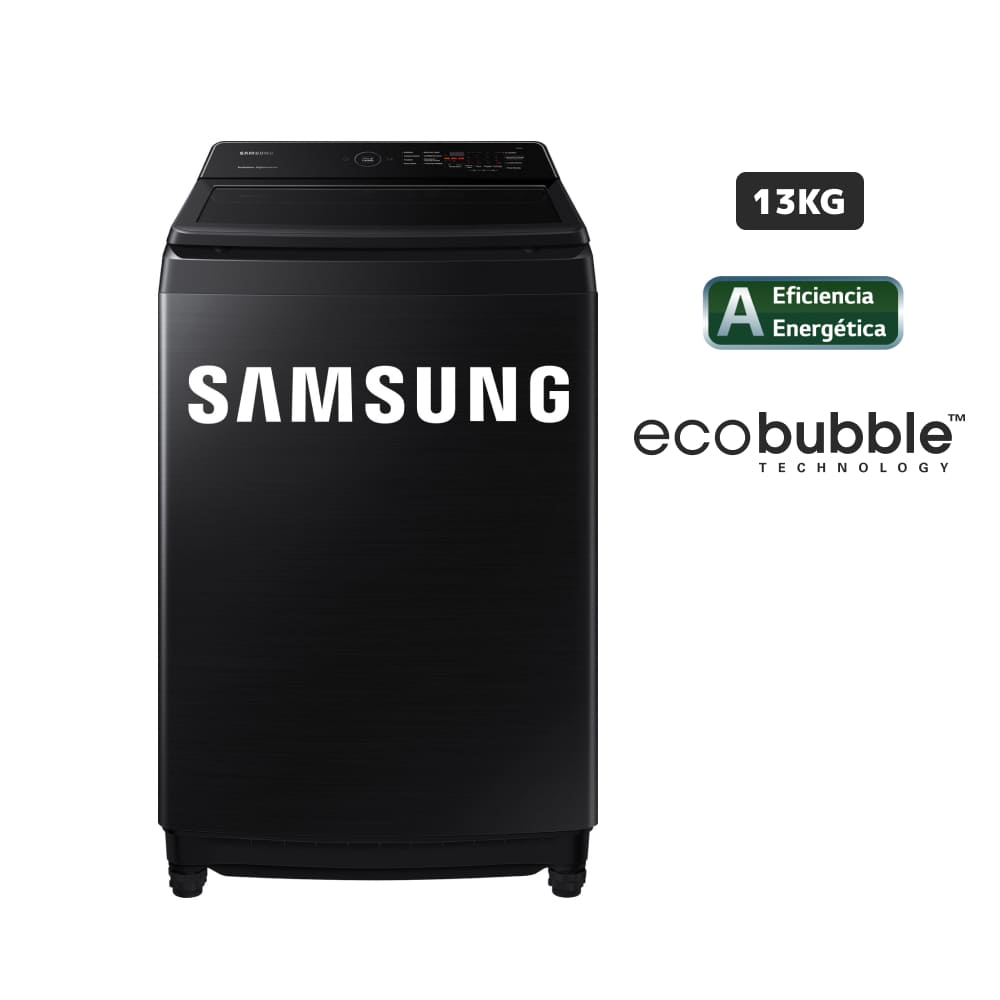 Lavadora SAMSUNG EcoBubble 13KG Negra WA13CG5441BV/PE