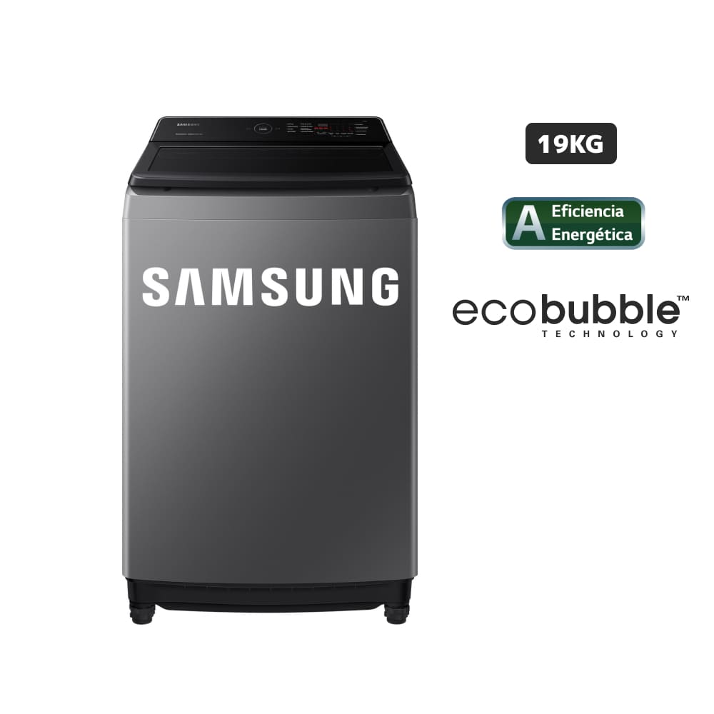Lavadora SAMSUNG EcoBubble 19 Kg WA19CG6441BDPE Gris Lavadora SAMSUNG EcoBubble 19 Kg WA19CG6441BDPE Gris