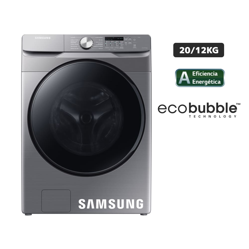 Lavaseca SAMSUNG Carga Frontal 20 Kg/12 Kg WD20T6000GPPE Gris