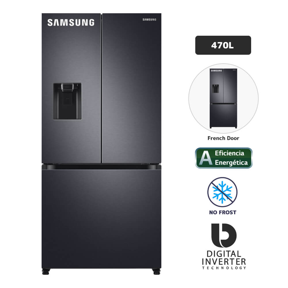 Refrigerador SAMSUNG 470L No Frost Rf49A5202B1 Negro Refrigerador SAMSUNG 470L No Frost Rf49A5202B1 Negro