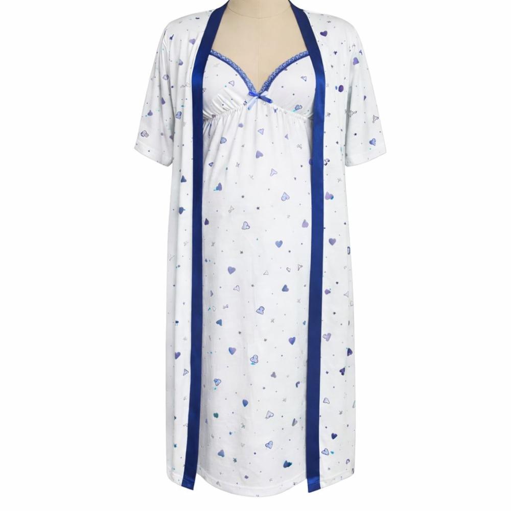 Bata Manga Corta embarazo  Post Parto 2 Piezas