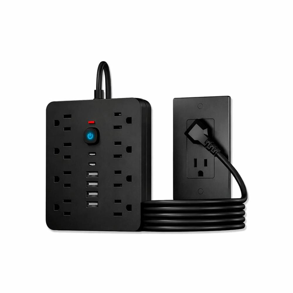 Multipuerto de carga 14en1 8AC 6USB 250V 3m PLS-141 Negro