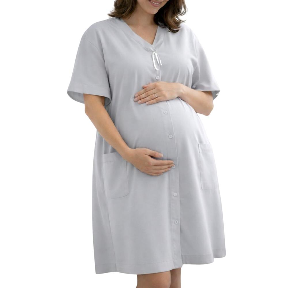 Bata Materna clínica de Lactancia con Botones Frontales