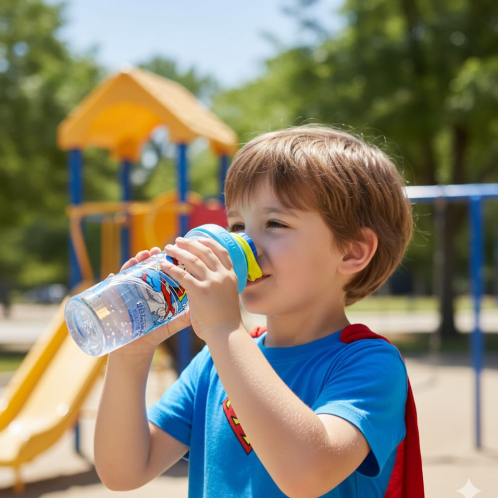 Tomatodo Acrílico Shaker de Superhéroe Envase Celeste 800 ml