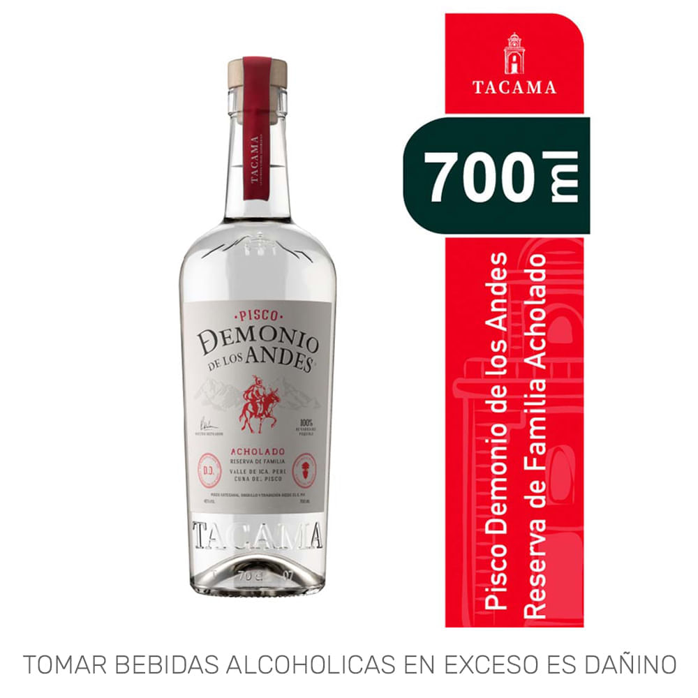 Pisco DEMONIO DE LOS ANDES Familia Acho Botella 700ml