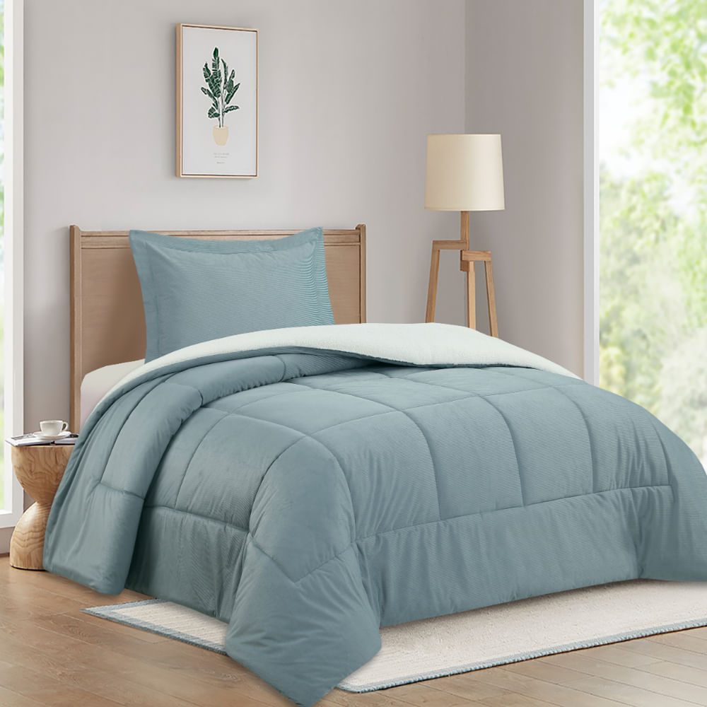 Edredon OI26 Corduroy Verde