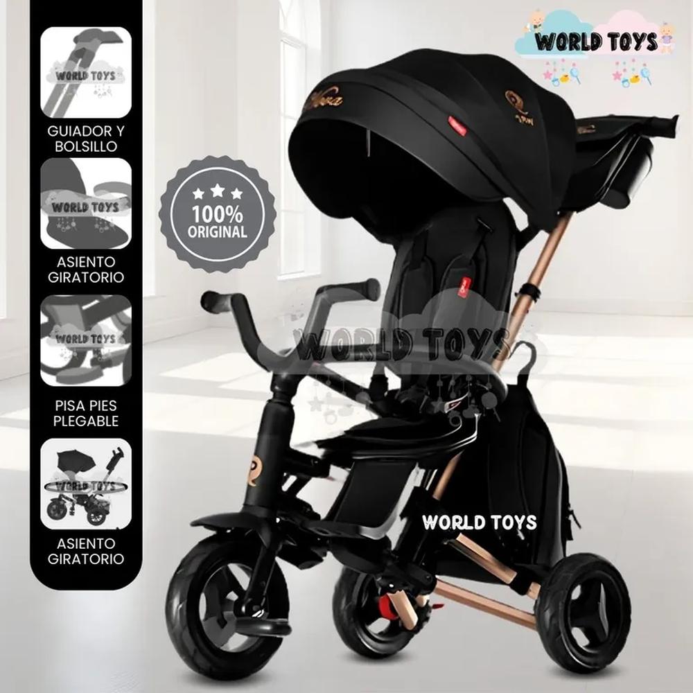 Triciclo Guiador Plegable QUILL NOVA Black