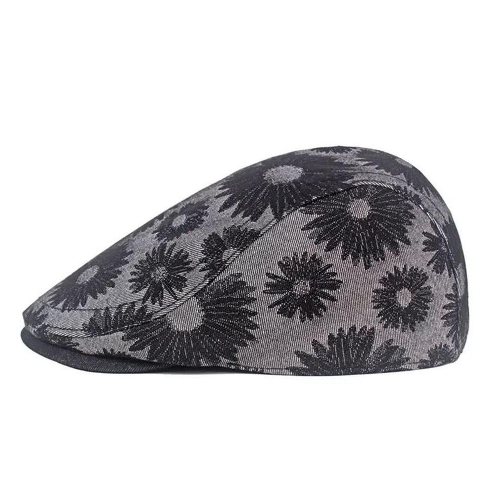 Boina Gorra Unisex de Jean DaisyFlower - Gris Oscuro