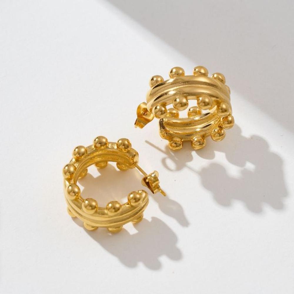 Aretes pendientes Mujer Modelo Lucila - Dorado