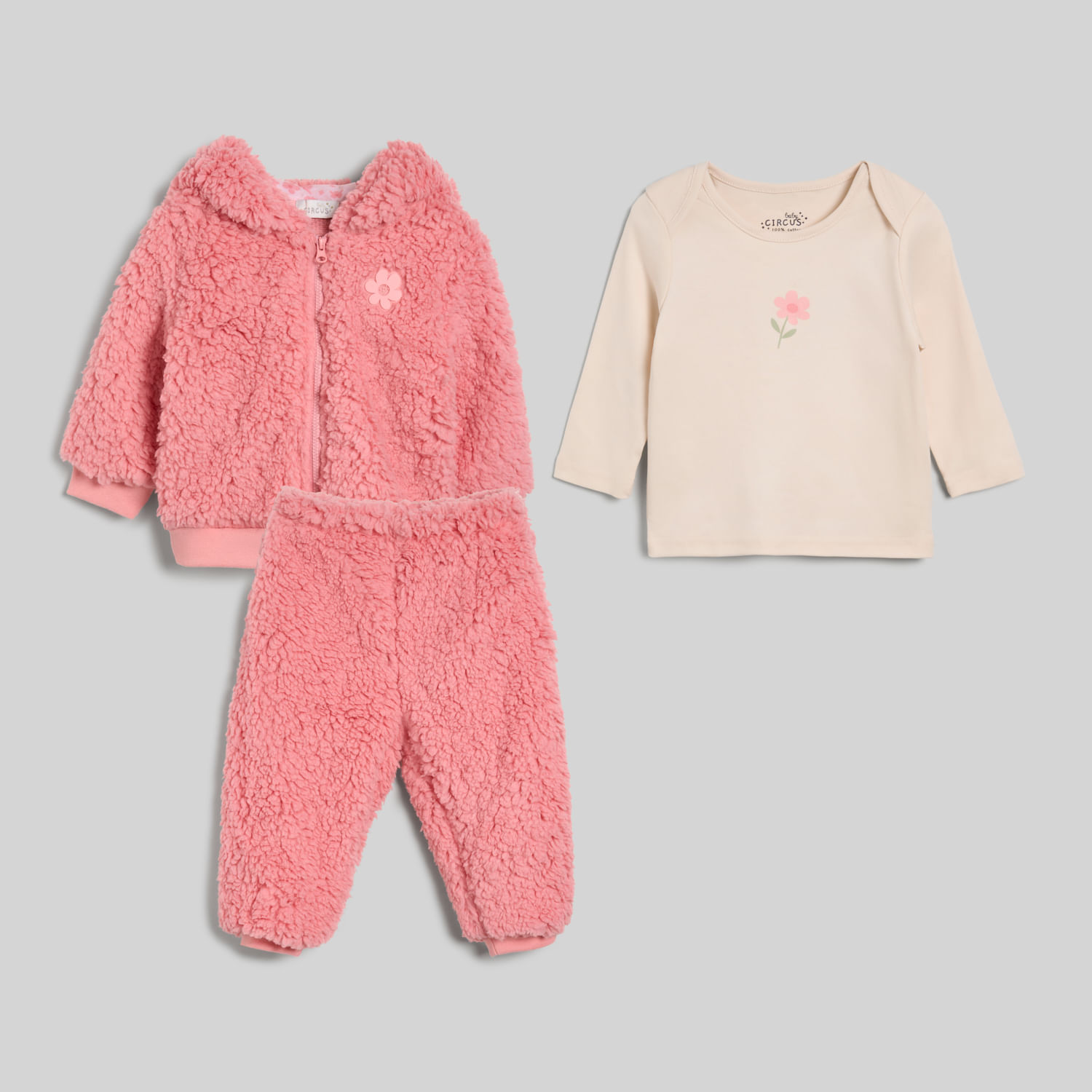 Conjunto Para Recien Nacido Sherpa 3 Piezas Baby Circus