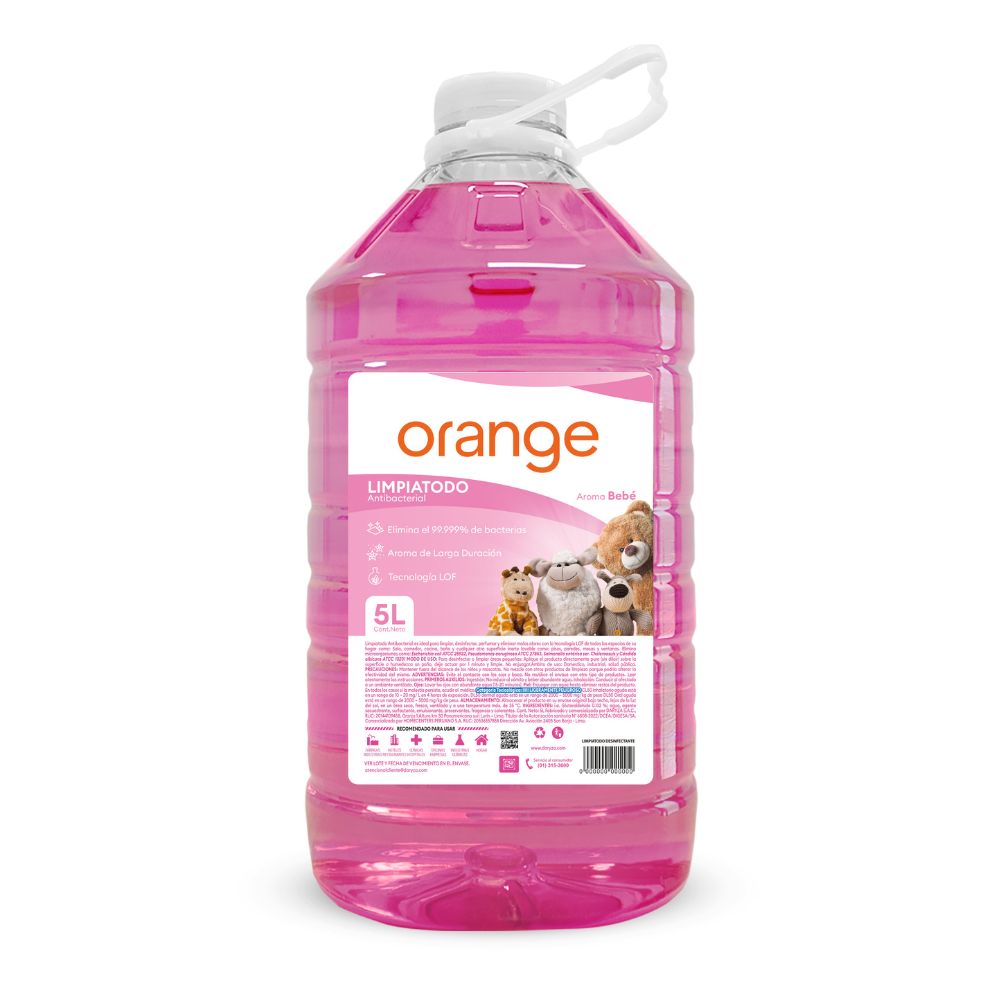 Limpiatodo Antibacteral Orange Bebe 5 litros