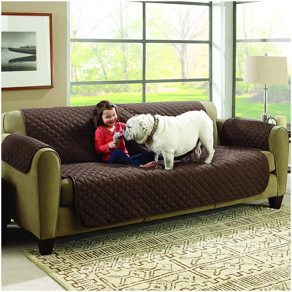 Forro Cobertor de Sofá 280cm Reversible Lavable Protección para Mascotas