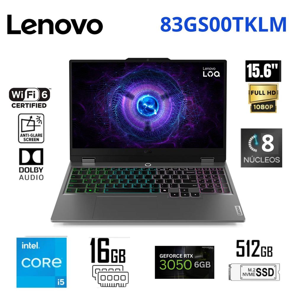 Laptop Gamer Lenovo LOQ 15AHP10 Ryzen 7-250 16GB 512GB SSD RTX 5050 8GB WIN 11 HOME 83JG007VLM