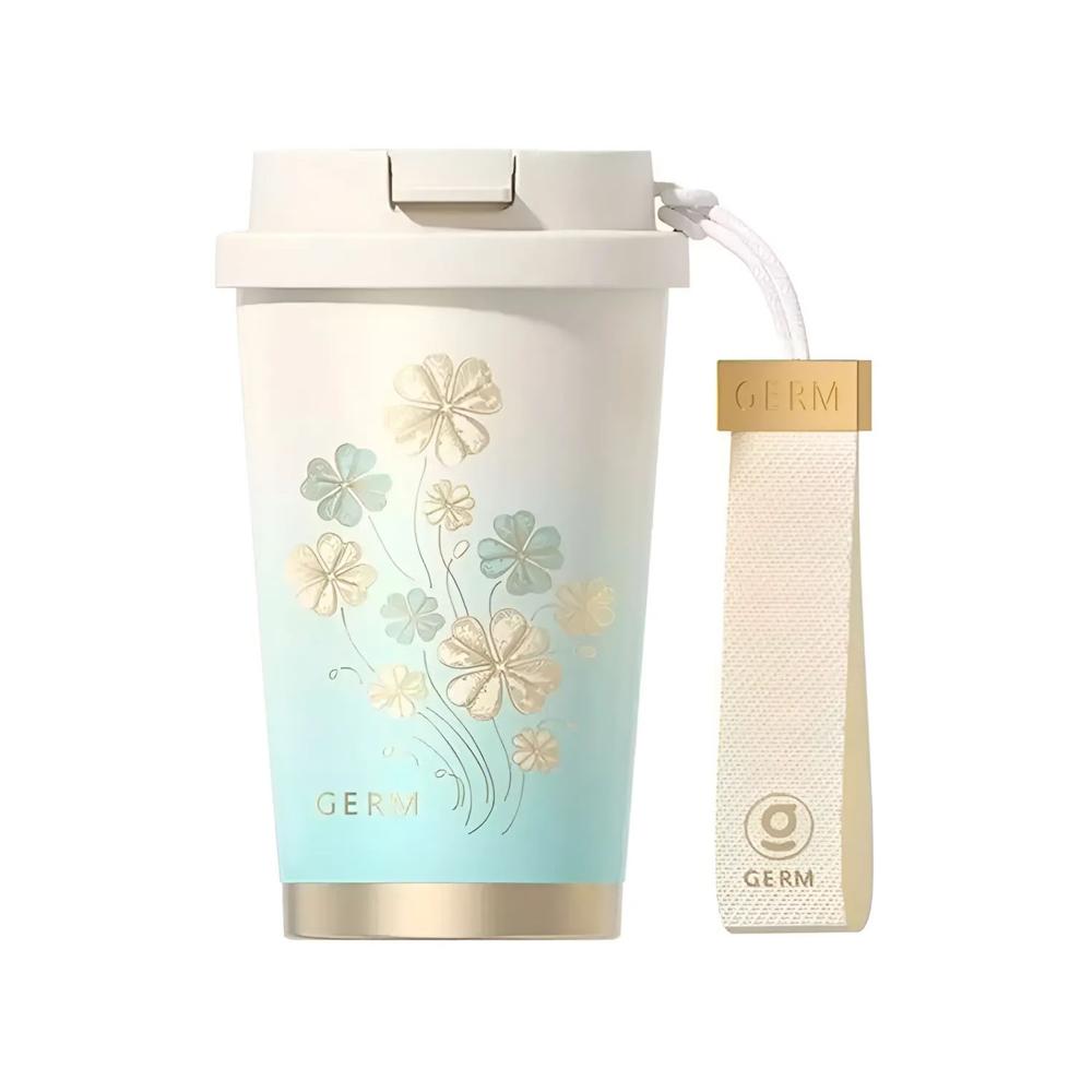 Vaso Térmico Germ Trébol Celeste 390ml Acero Inoxidable