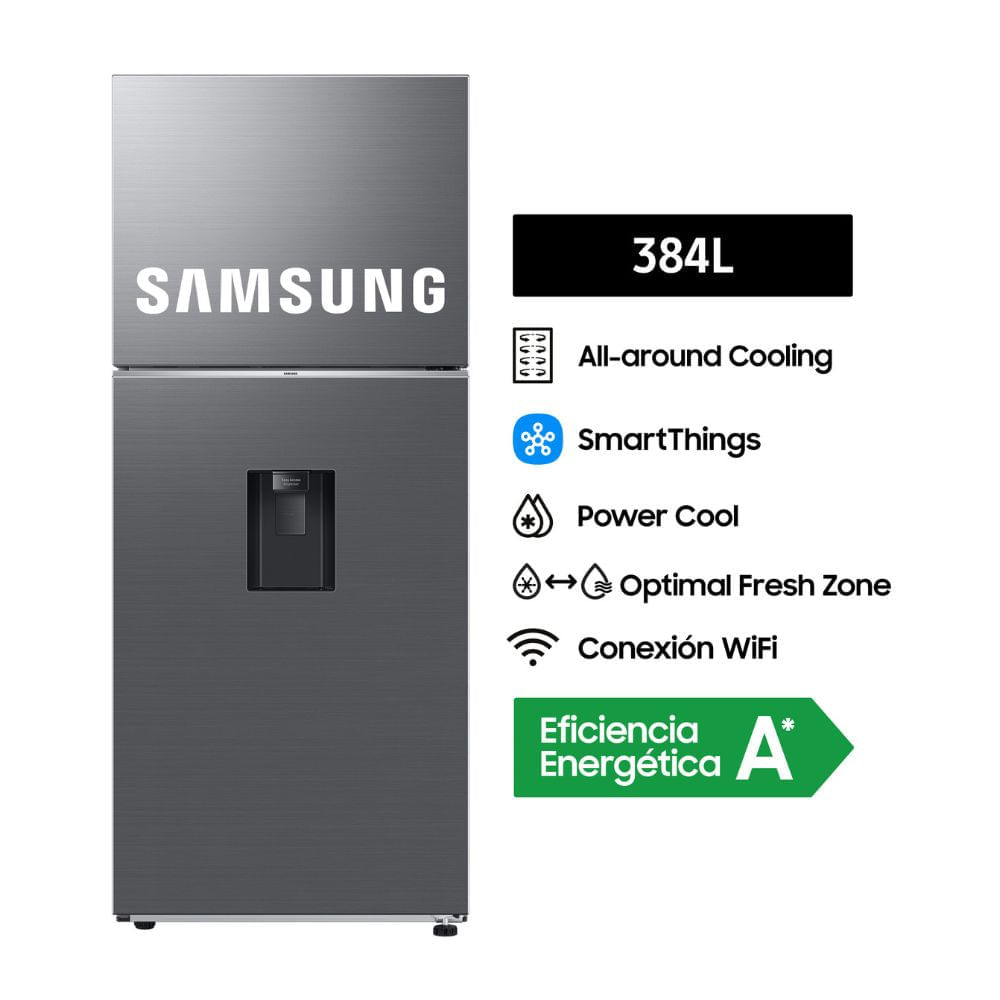 Refrigeradora Samsung RT38DG6730S9PE Top Freezer Digital Inverter 384L Plata