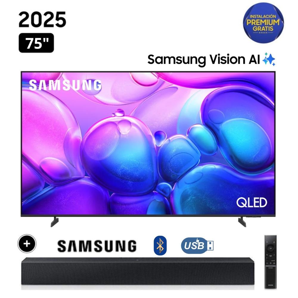 Televisor Samsung QLED 75 Smart TV 4K QN75Q6FA + Soundbar HW-B400F