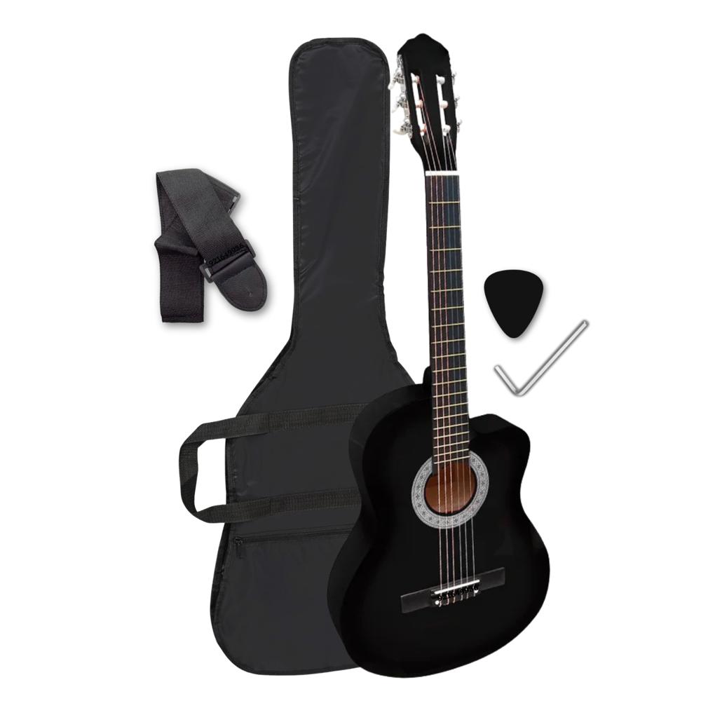 Guitarra Acústica Clásica estándar nylon color Negro