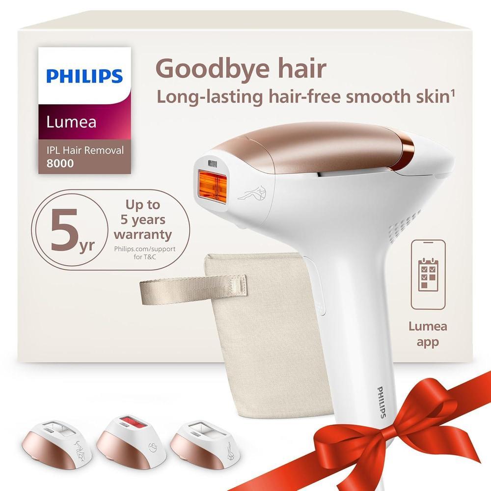 Philips Lumea 8000 Series Dispositivo IPL para Depilación Permanente en Casa con Tecnología SenseIQ