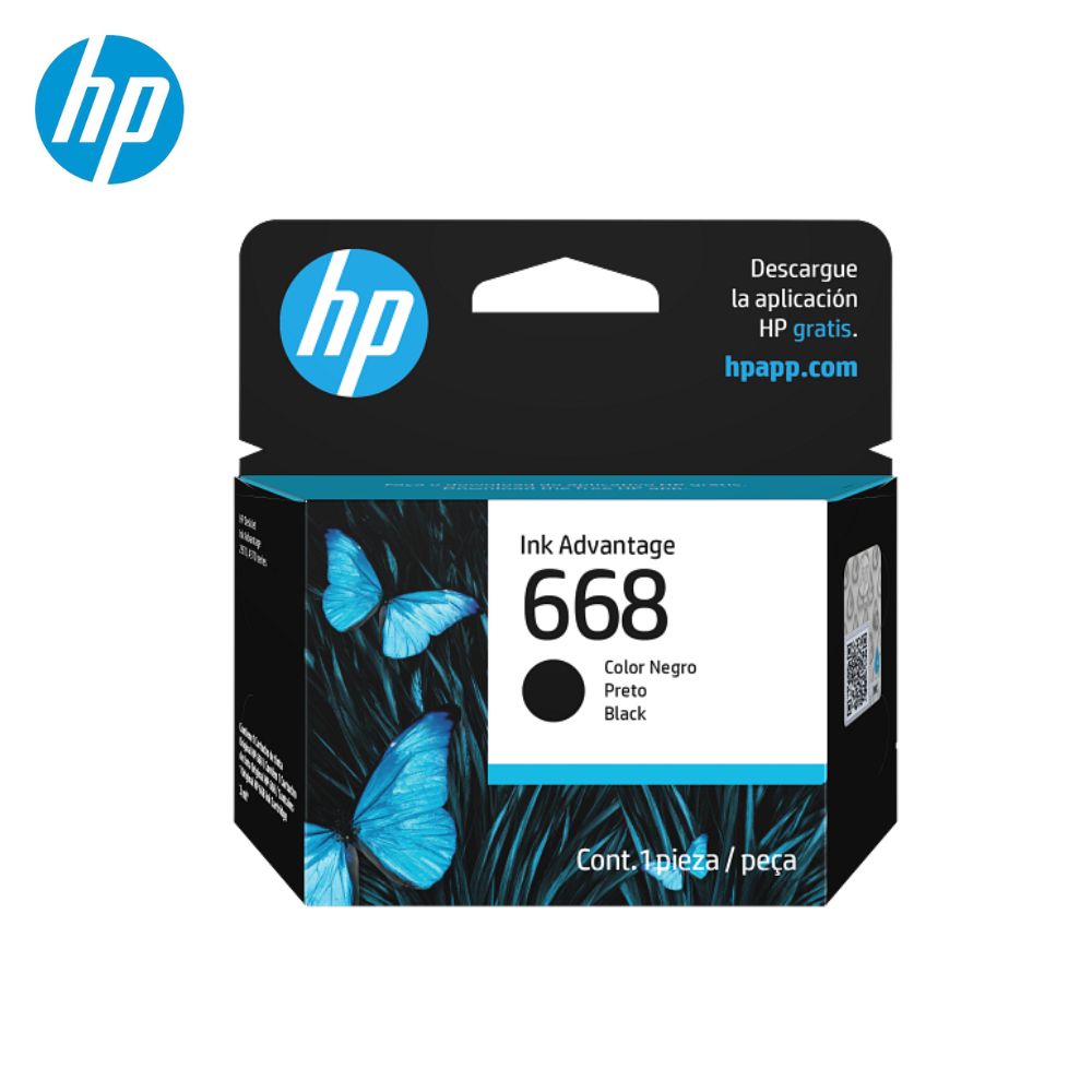 TINTA HP 668 NEGRO 7FP37VL PARA DJ 2975 4375 ORIGINAL