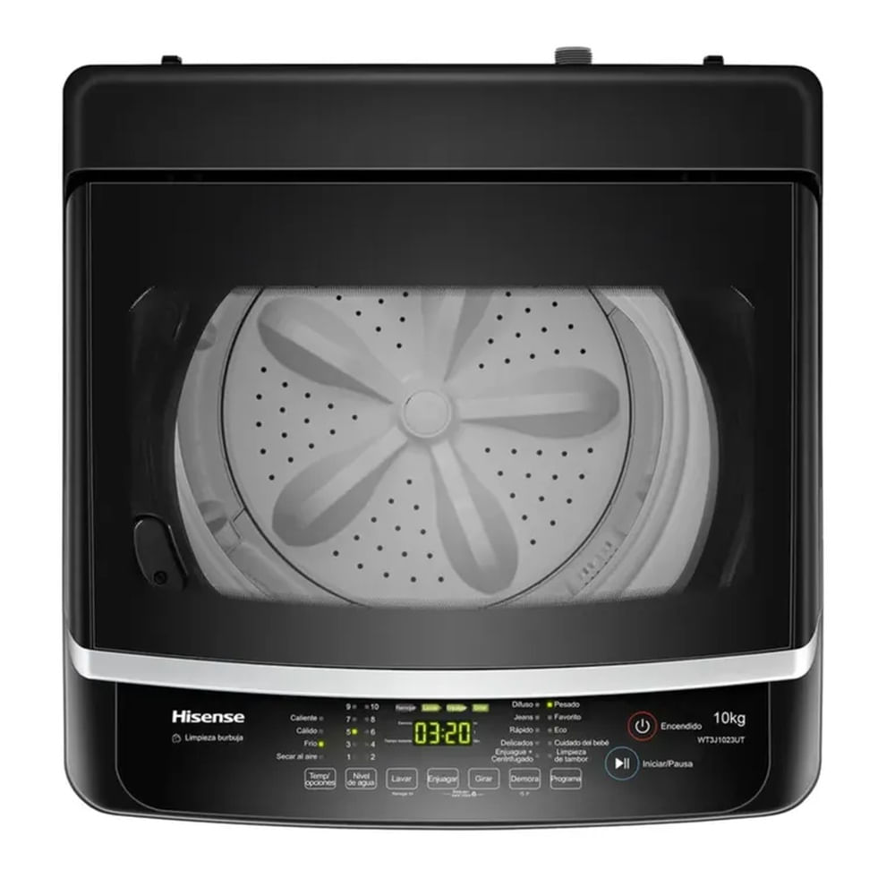 Lavadora Hisense WT1D1030UT Carga Superior 10 Kg - Gris
