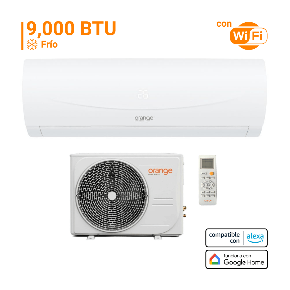 Aire Acondicionado Split 9000 Btu Orange On/Off Wifi Blanco Aire Acondicionado Split 9000 Btu Orange On/Off Wifi Blanco