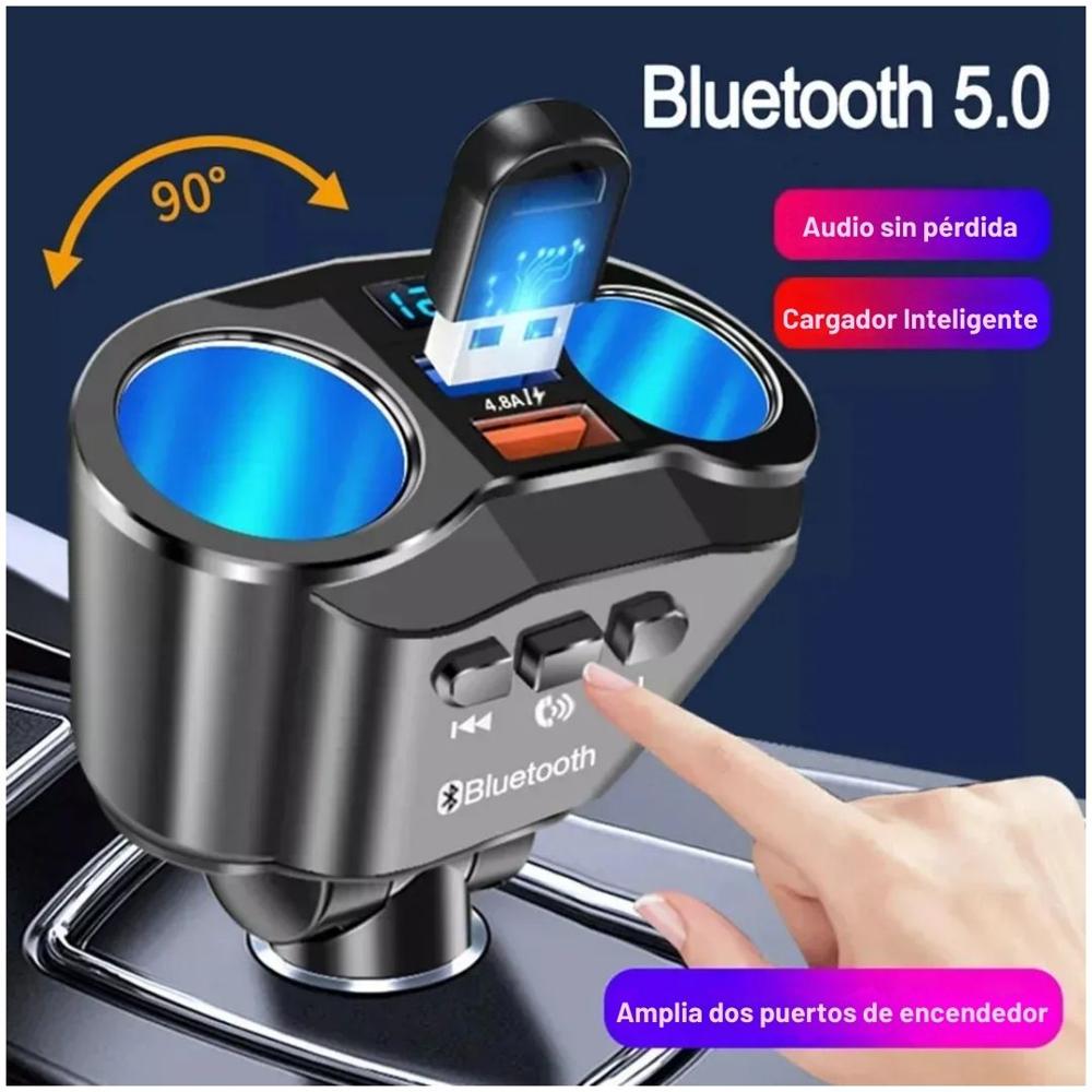 Cargador Reproductor MP3 Bluetooth Transmisor FM A9 Para Auto 4 Entradas
