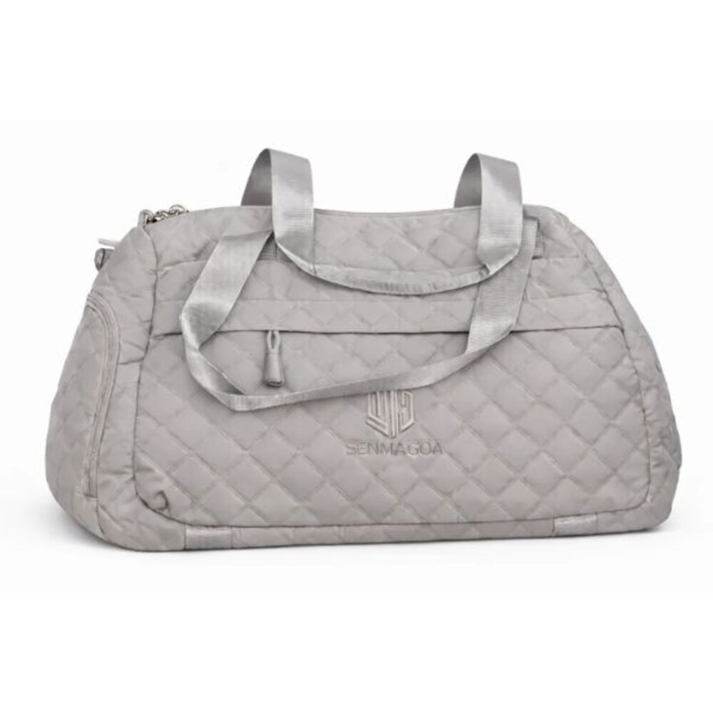 Bolso Deportivo Acolchado Mujer Gimnasio Amplio y Multifuncional Gris