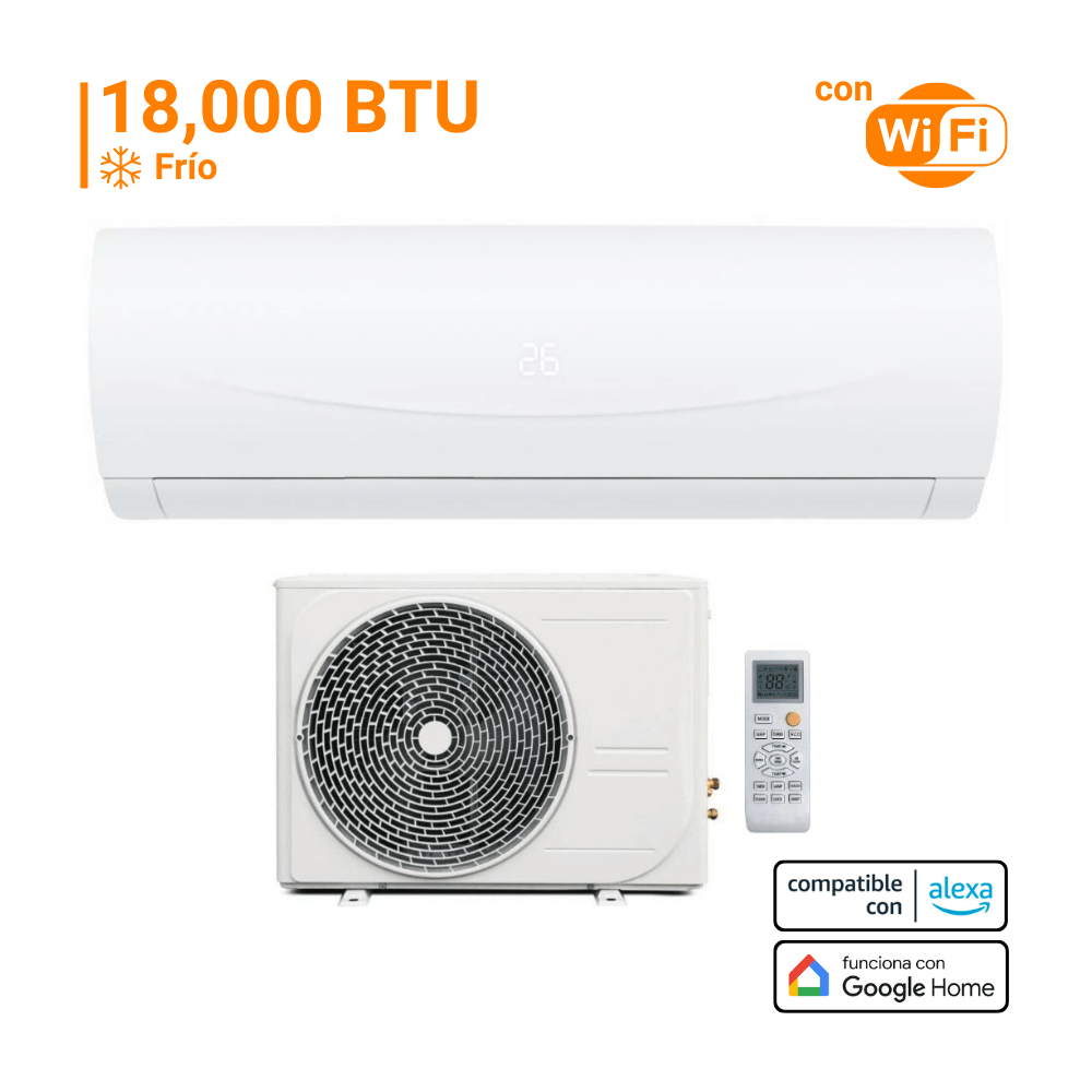 Aire Acondicionado Split Orange 18000 BTU CS-18C2A Blanco On/Off con Wifi Aire Acondicionado Split Orange 18000 BTU CS-18C2A Blanco On/Off con Wifi