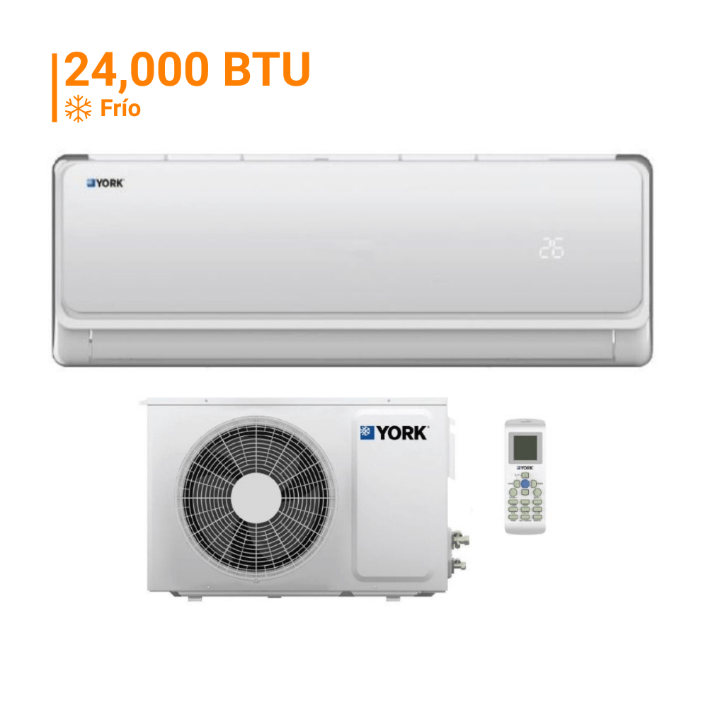Aire Acondicionado Split 24000 BTU York YHFE24ZJMDTMORX R410A Blanco