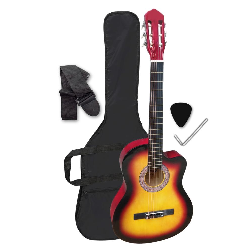 Guitarra Acústica Clásica estándar nylon color Sunburst
