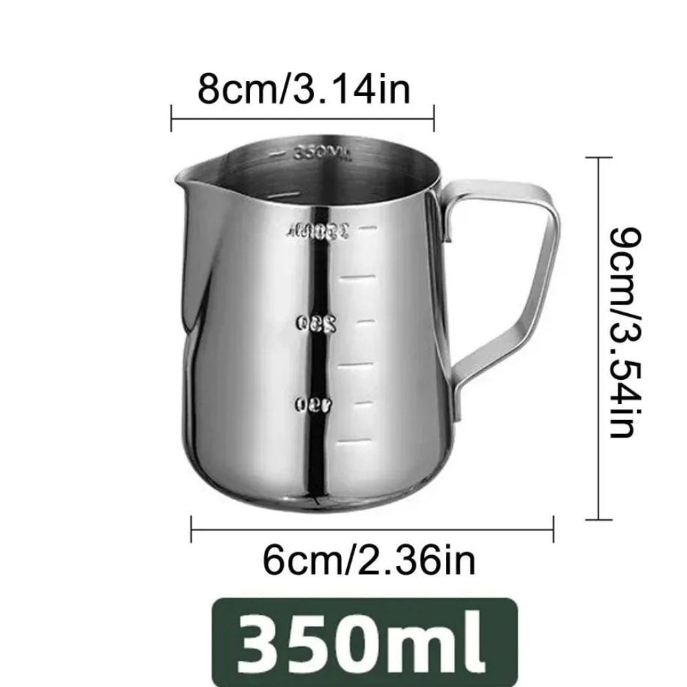 Jarra barista plateado 350 ml en acero