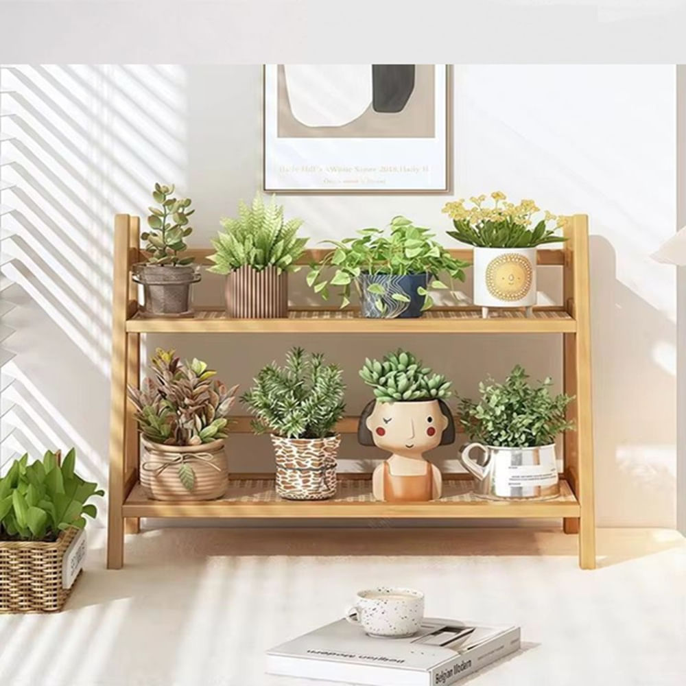 Estante Organizador de Bambú de 2 Niveles para Cocina - Repisa Multifuncional