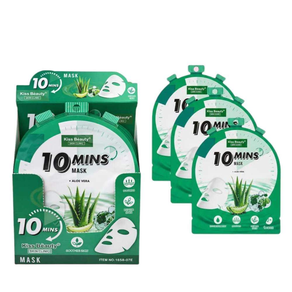 Pack 12 und de mascarilla facial aloe vera