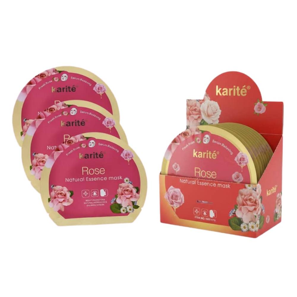 pack 12 und mascarillas faciales de rosas