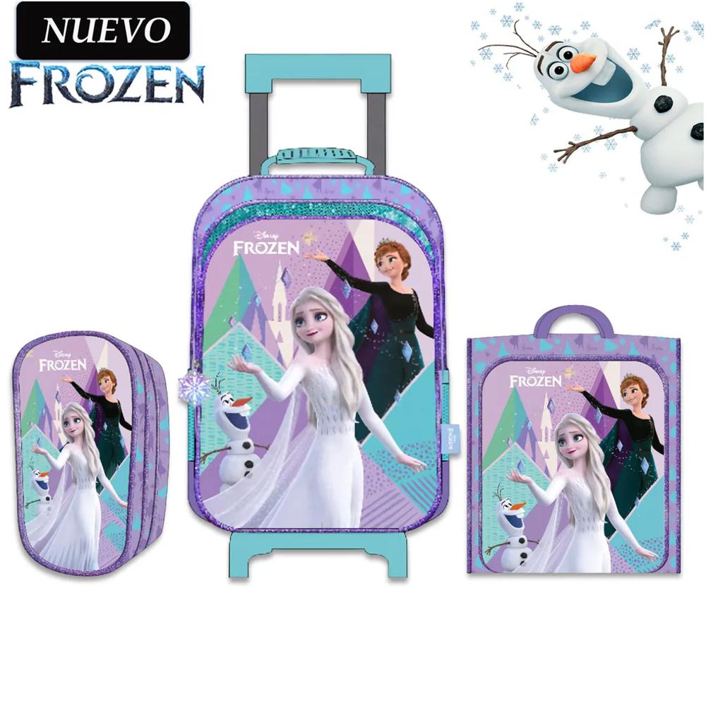 Set de Mochila con Ruedas Oficio Lonchera y Cartuchera Frozen - Oechsle