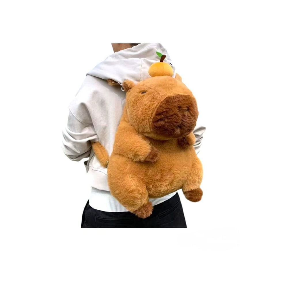 Mochila de peluche Capibara. Marron Claro Talla única Mochila de peluche Capibara. Marron Claro Talla única