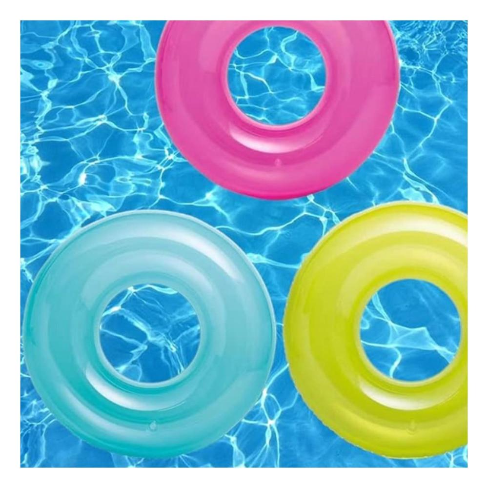 Flotante Transparente Color Celeste para Piscina Resistente y Comodo Verano Y+Ligas Regalo Flotante Transparente Color Celeste para Piscina Resistente y Comodo Verano Y+Ligas Regalo