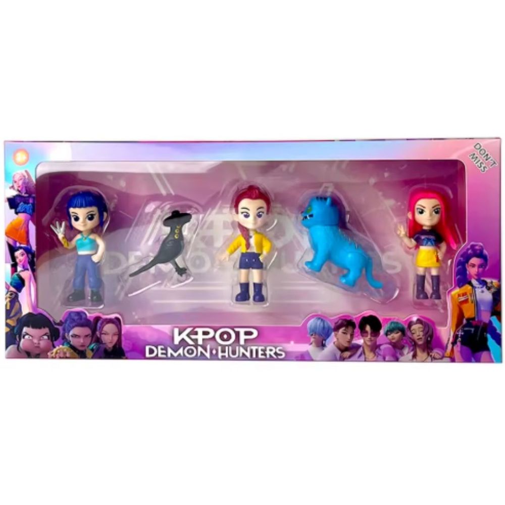 Set de Figuras Guerreras Kpop Demon Hunters x5 Set de Figuras Guerreras Kpop Demon Hunters x5