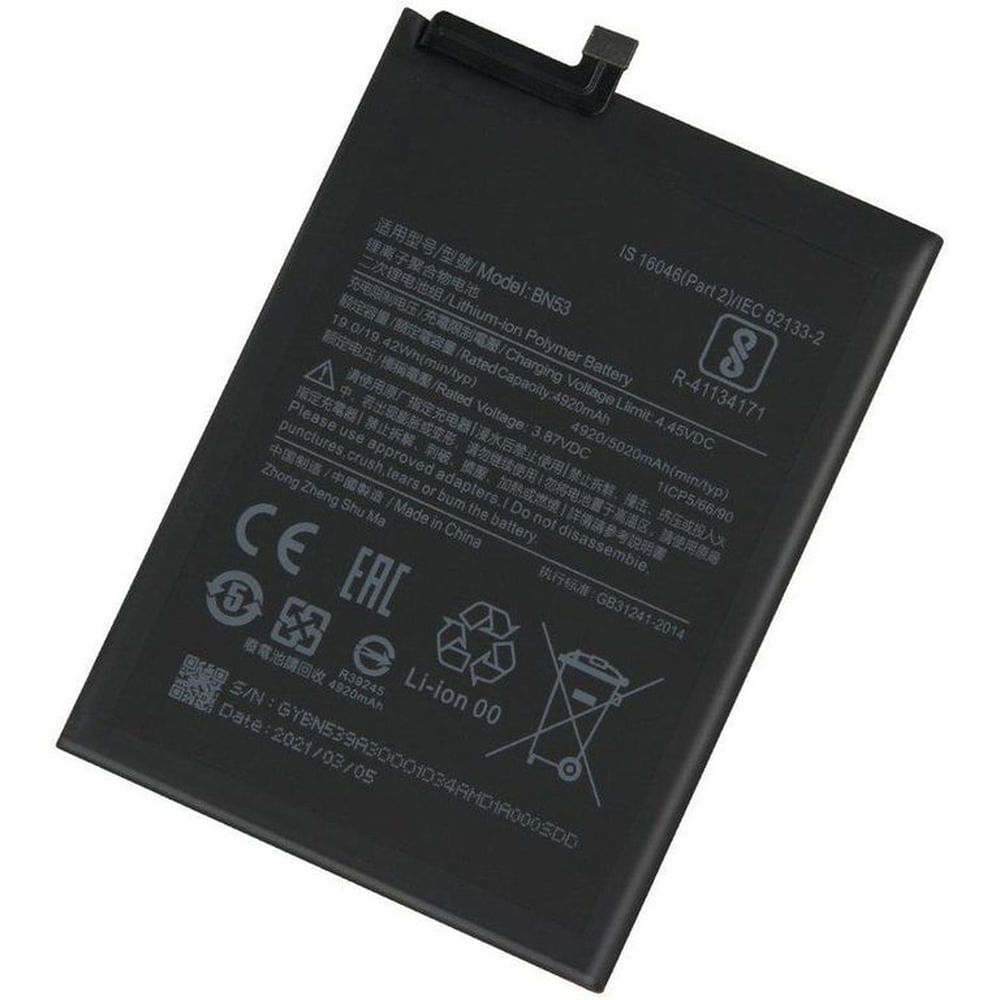 Bateria xiaomi redmi note 9 pro - bn53 toriginal-sm  nuevo