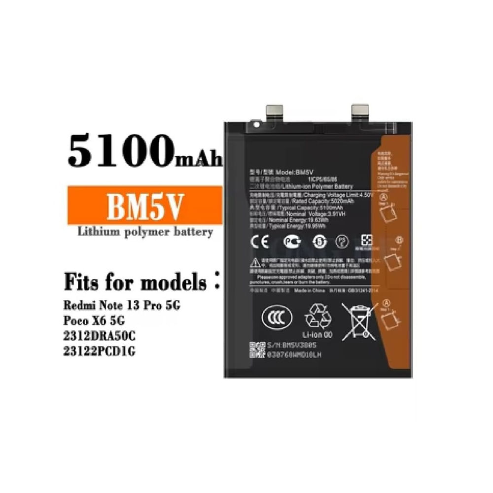 BATERIA  NOTE 13 PRO 5g- X6   BM5V NUEVO