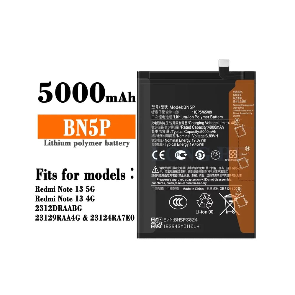 BATERIA NOTE 13 5G - 4G BN5P NUEVO