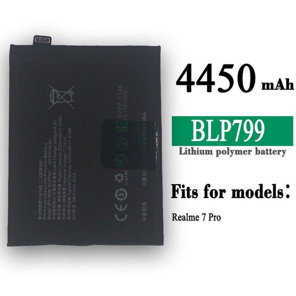 Bateria realme 7 pro  blp799  nuevo-negro