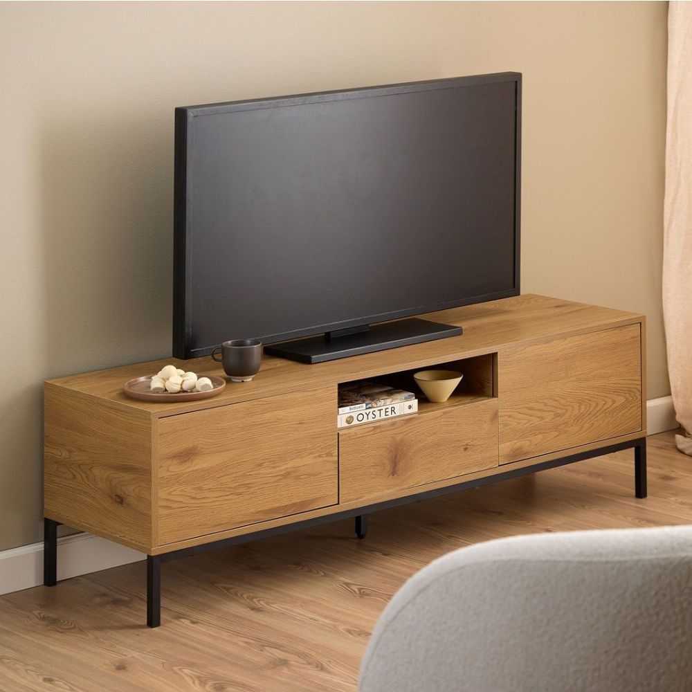 Mesa de TV 55'' Narcy Marron claro | Masiva Home Mesa de TV 55'' Narcy Marron claro | Masiva Home