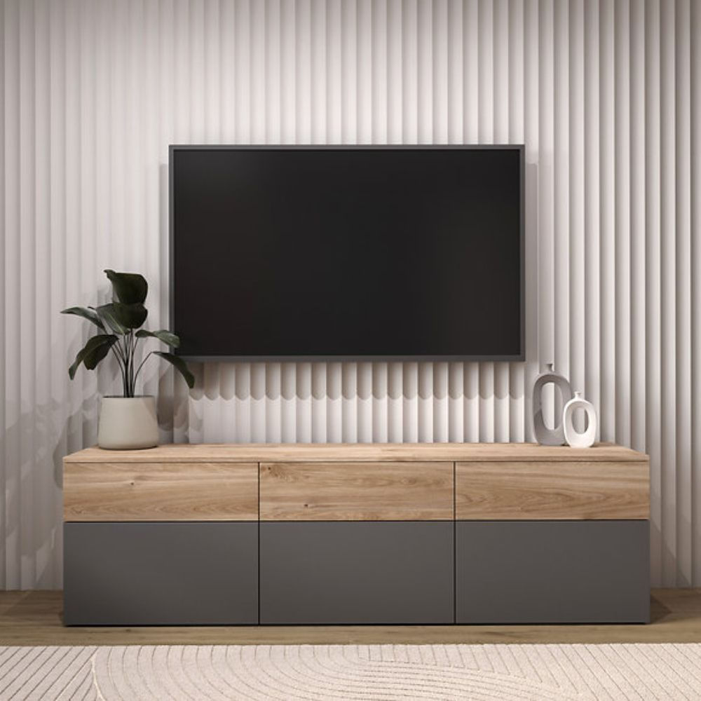Mesa de TV 55'' Bayron Marron y Blanco | Masiva Home Mesa de TV 55'' Bayron Marron y Blanco | Masiva Home
