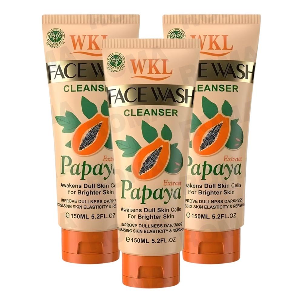 PACK 3 LIMPIADOR FACIAL PAPAYA 150ML WOKALI